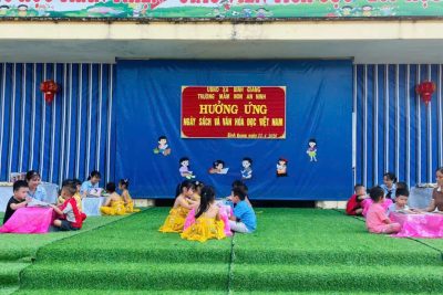 Trương mầm non An Ninh tổ chức ngày Sách và Văn hoá đọc Việt Nam năm 2026